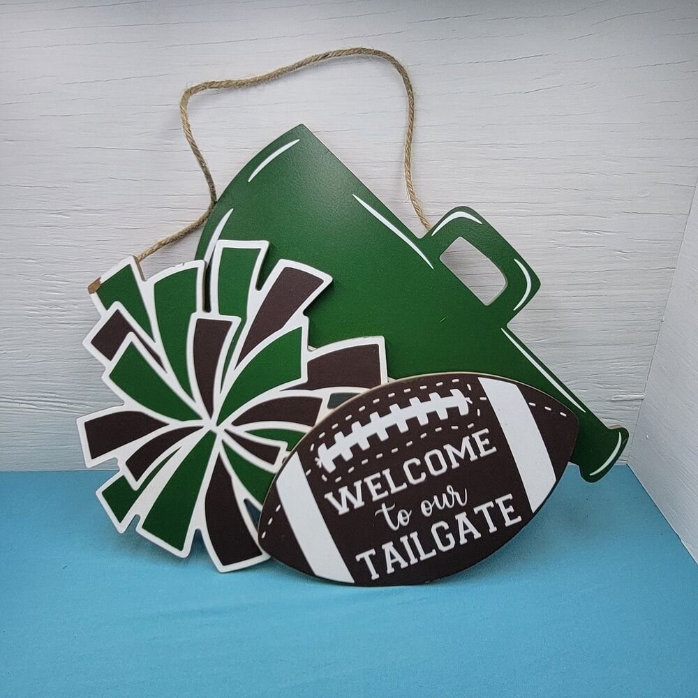 Hobby Lobby Football Party Decor Wooden Tailgate Football Theme Game Day 12"x11"